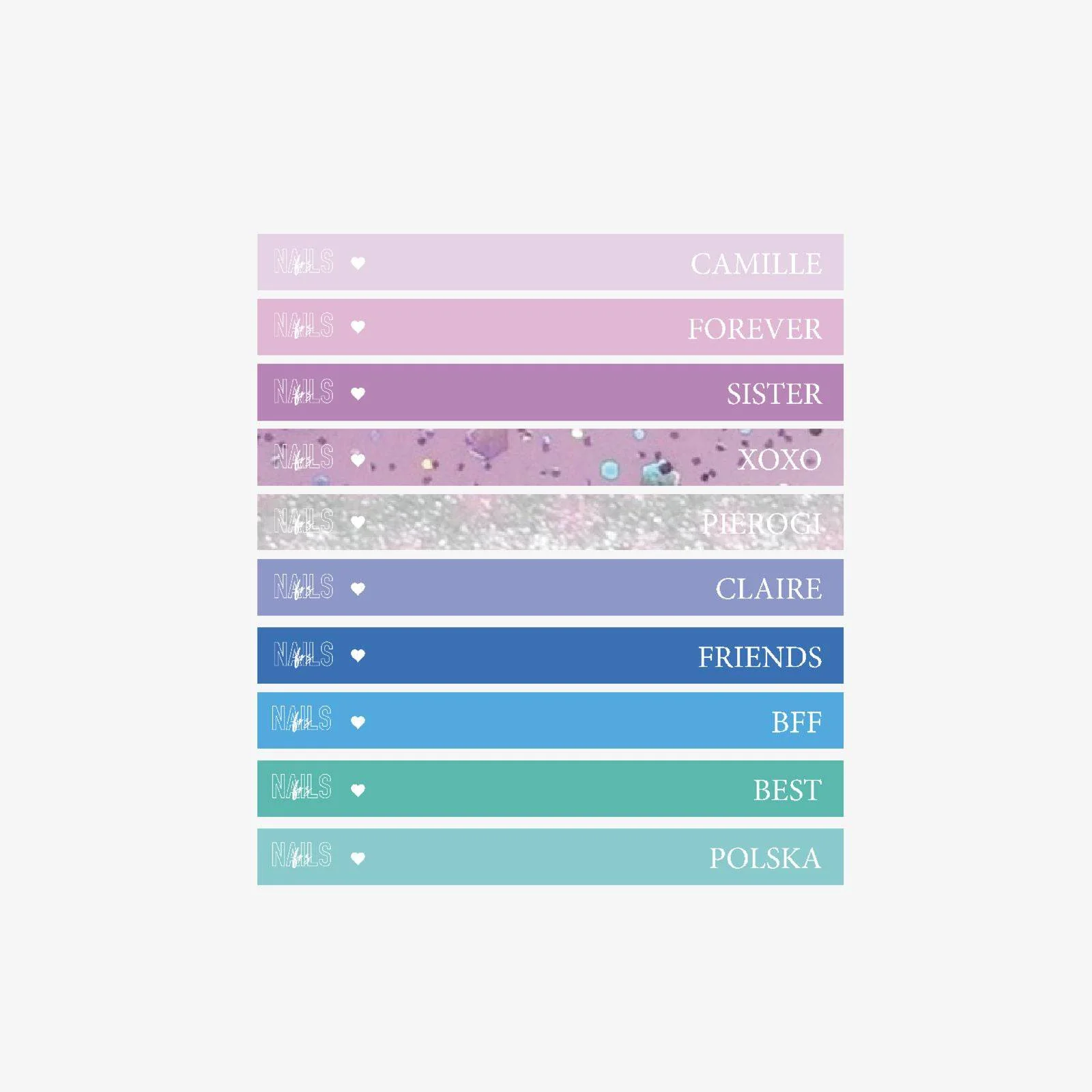 Stickers Nuancier Vernis Semi-Permanent - Présentoir Gel Polish NAILS FRS - Image 12